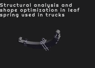 Structural analysis and shape optimization in leaf spring used in trucks