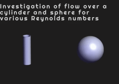 Investigation of flow over a cylinder and sphere for various Reynolds numbers