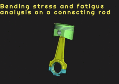 Bending stress and fatigue analysis on a connecting rod