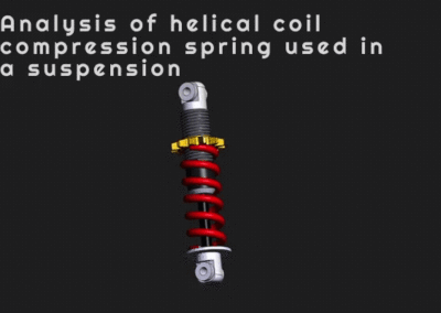 Analysis of helical coil compression spring used in a suspension